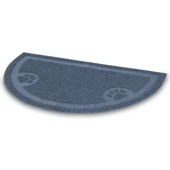 Petmate Half Circle Litter Catcher Mat Blue Photo 2