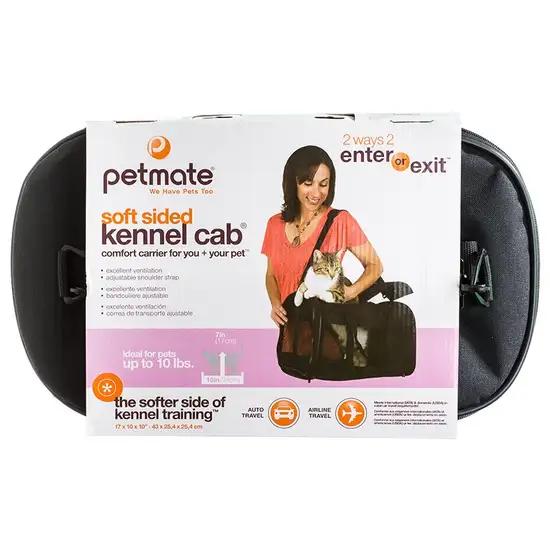 Petmate Soft Sided Kennel Cab Pet Carrier - Black Photo 2