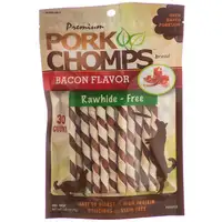 Photo of Pork Chomps Bacon Flavor Porkskin Twists Mini
