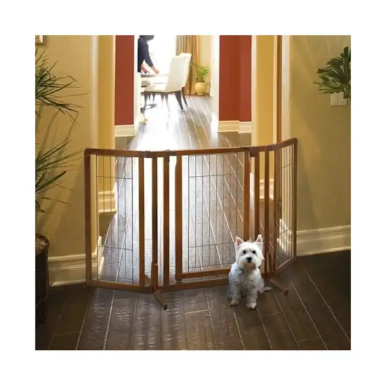 Premium Plus Freestanding Pet Gate with Door Photo 1