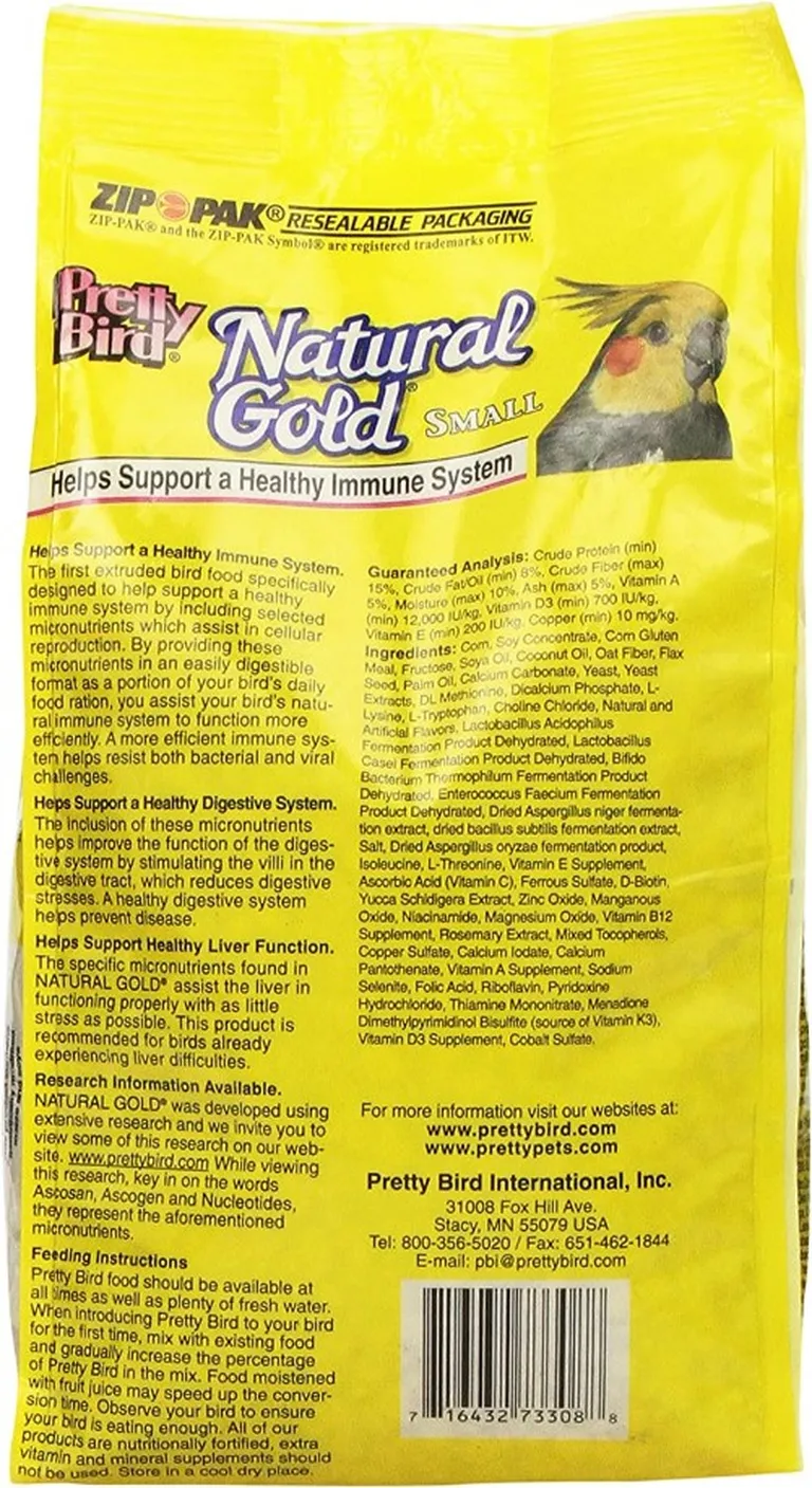 Pretty Pets Natural Gold Food for Small Birds Photo 2