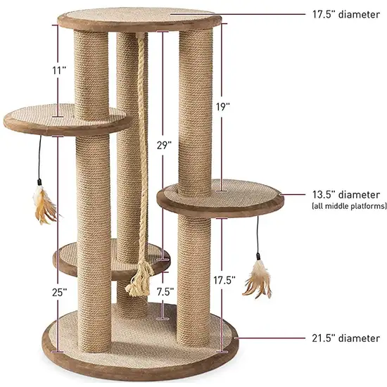 Prevue Pet Kitty Power Paws Multi-Tier Cat Scratching Post Photo 2