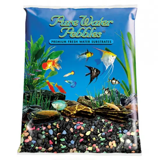 Pure Water Pebbles Aquarium Gravel - Black Beauty Pebble Mix Photo 1