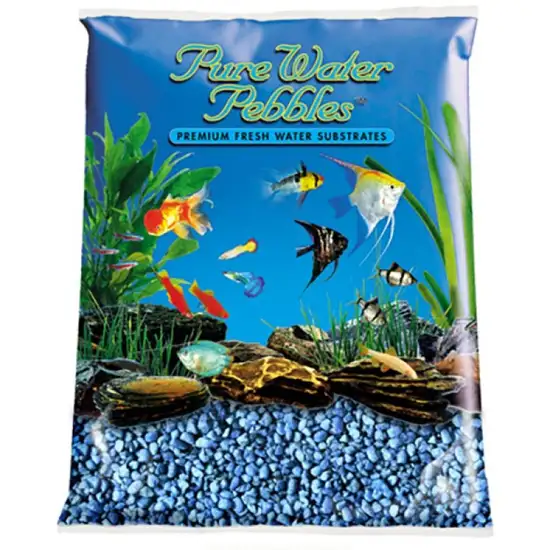 Pure Water Pebbles Aquarium Gravel - Neon Blue Photo 1