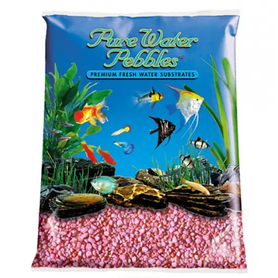 Pure Water Pebbles Aquarium Gravel - Neon Pink Photo 1