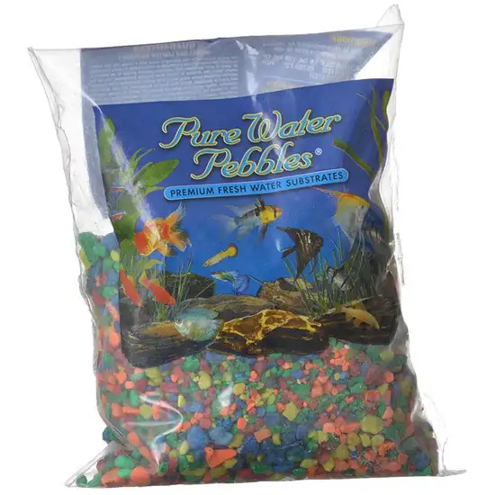 Pure Water Pebbles Aquarium Gravel - Neon Rainbow Photo 1