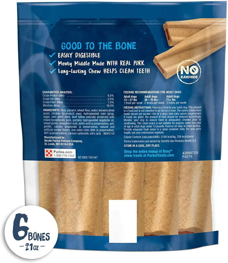 Purina Busy Bone Real Meat Dog Treats Original Photo 1