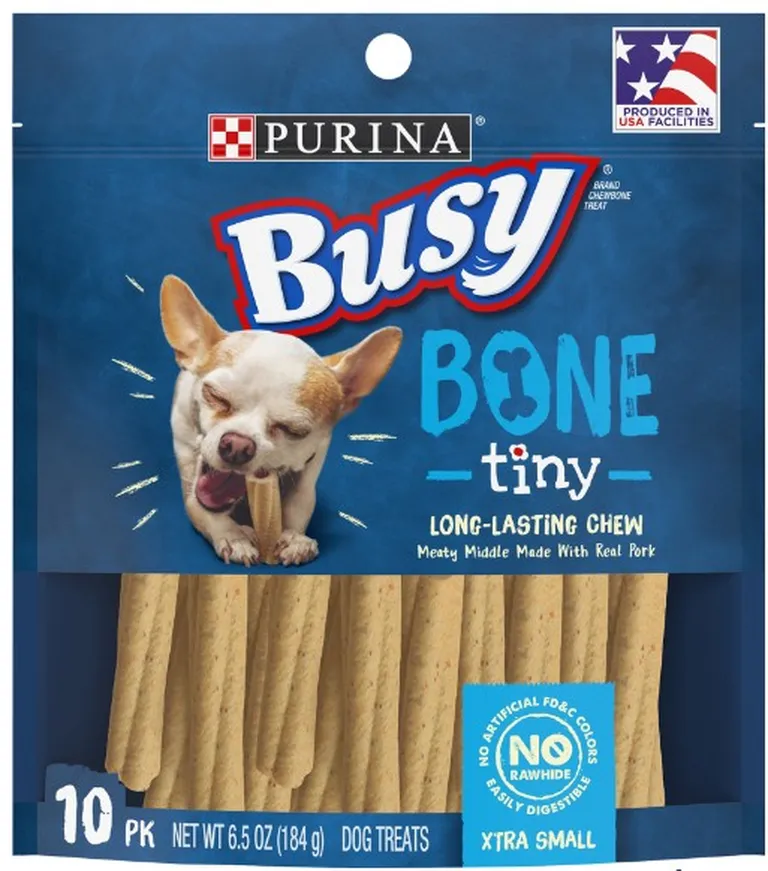 Purina Busy Bone Real Meat Dog Treats Tiny Photo 1