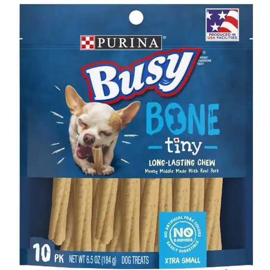 Purina Busy Bone Real Meat Dog Treats Tiny Photo 1