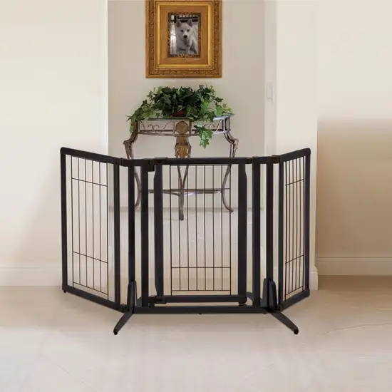 Richel Premium Plus Freestanding Pet Gate - Black Photo 3