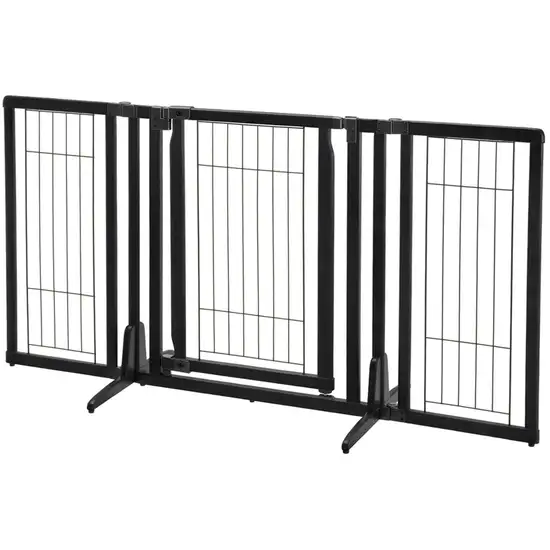 Richel Premium Plus Freestanding Pet Gate - Black Photo 2