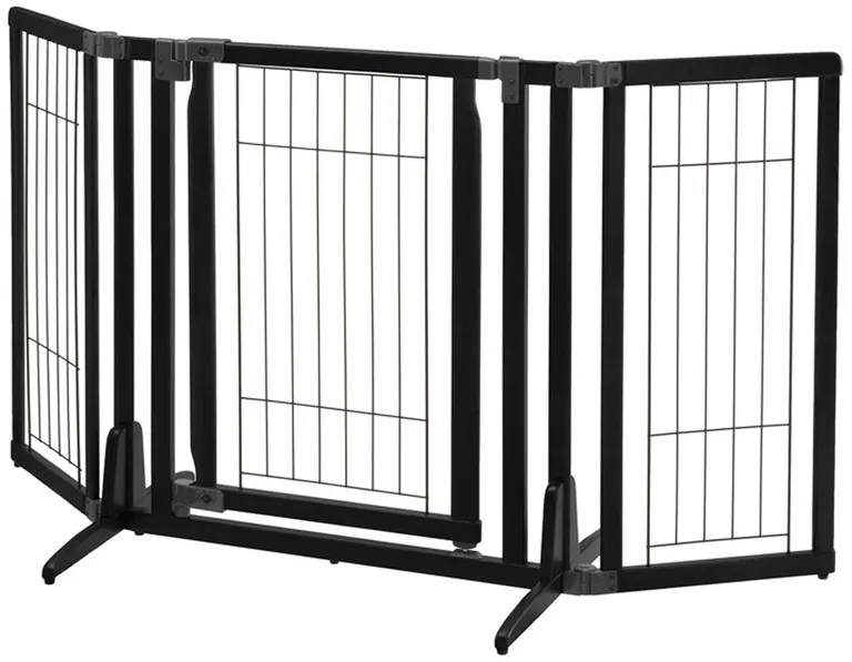 Richel Premium Plus Freestanding Pet Gate - Black Photo 1