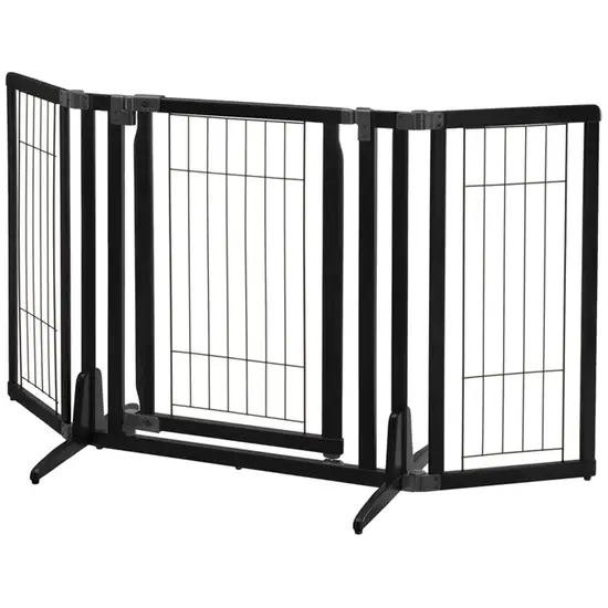 Richel Premium Plus Freestanding Pet Gate - Black Photo 1