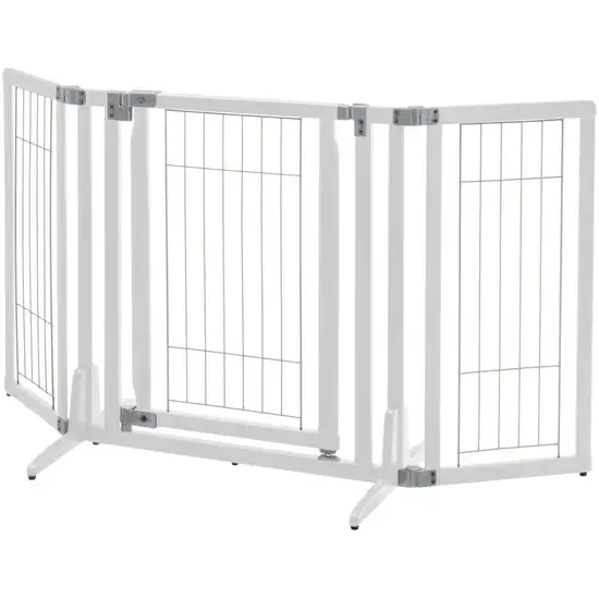 Richel Premium Plus Freestanding Pet Gate - Origami White Photo 1