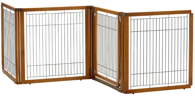 Richell Convertible Elite 4 Panel Pet Gate - Autumn Matte Photo 1