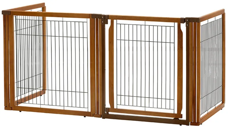 Richell Convertible Elite 4 Panel Pet Gate - Autumn Matte Photo 2