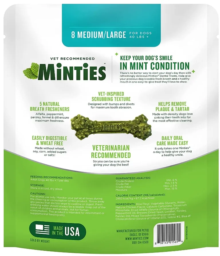 Sergeants Minties Dental Treats for Dogs Medium Large Photo 2