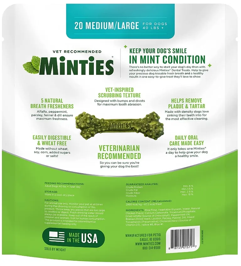 Sergeants Minties Dental Treats for Dogs Medium Large Photo 2