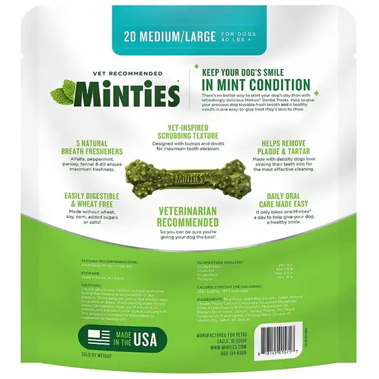 Sergeants Minties Dental Treats for Dogs Medium Large Photo 2