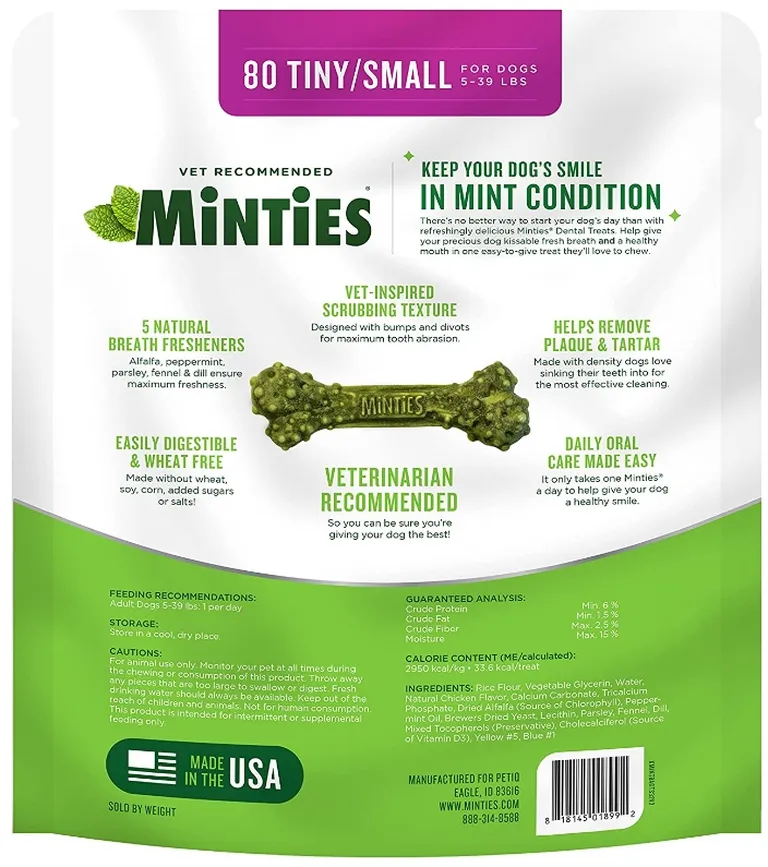 Sergeants Minties Dental Treats for Dogs Tiny Small Photo 2