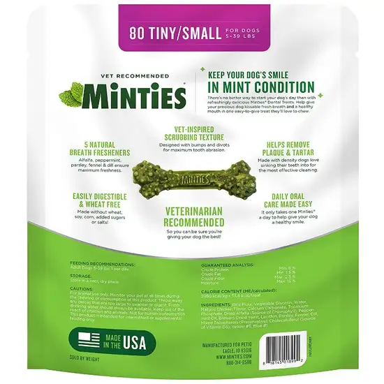 Sergeants Minties Dental Treats for Dogs Tiny Small Photo 2