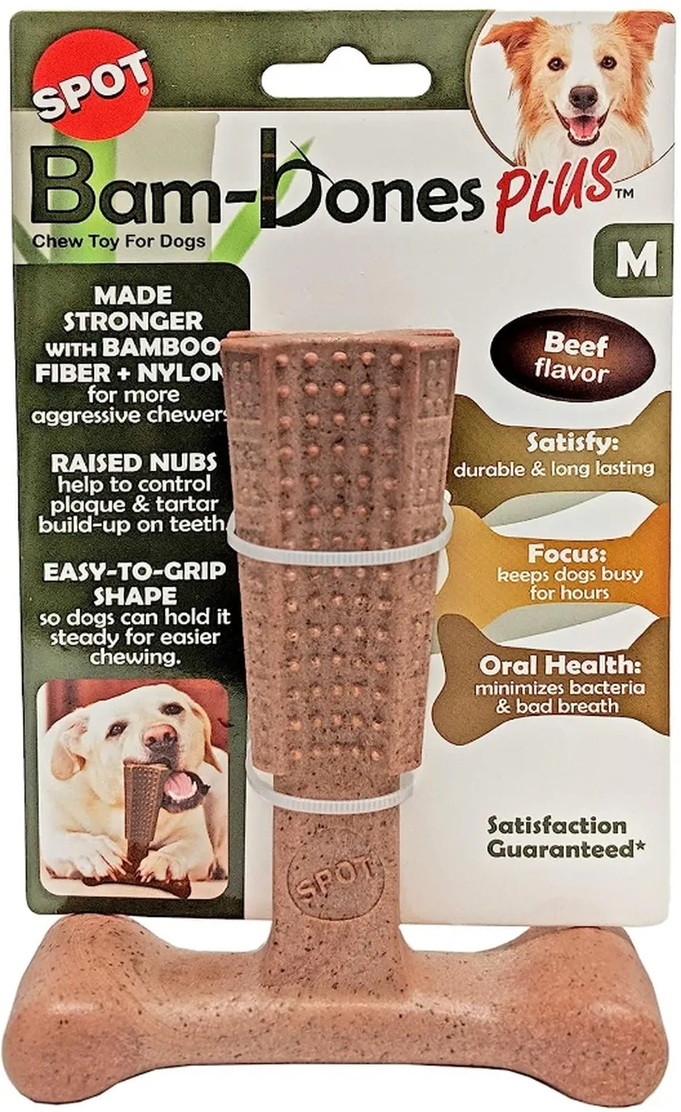 Spot Bambone Plus Beef Dog Chew Toy Medium Photo 1