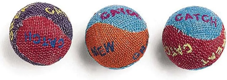 Spot Burlap Balls Cat Toys Assorted Colors Photo 2