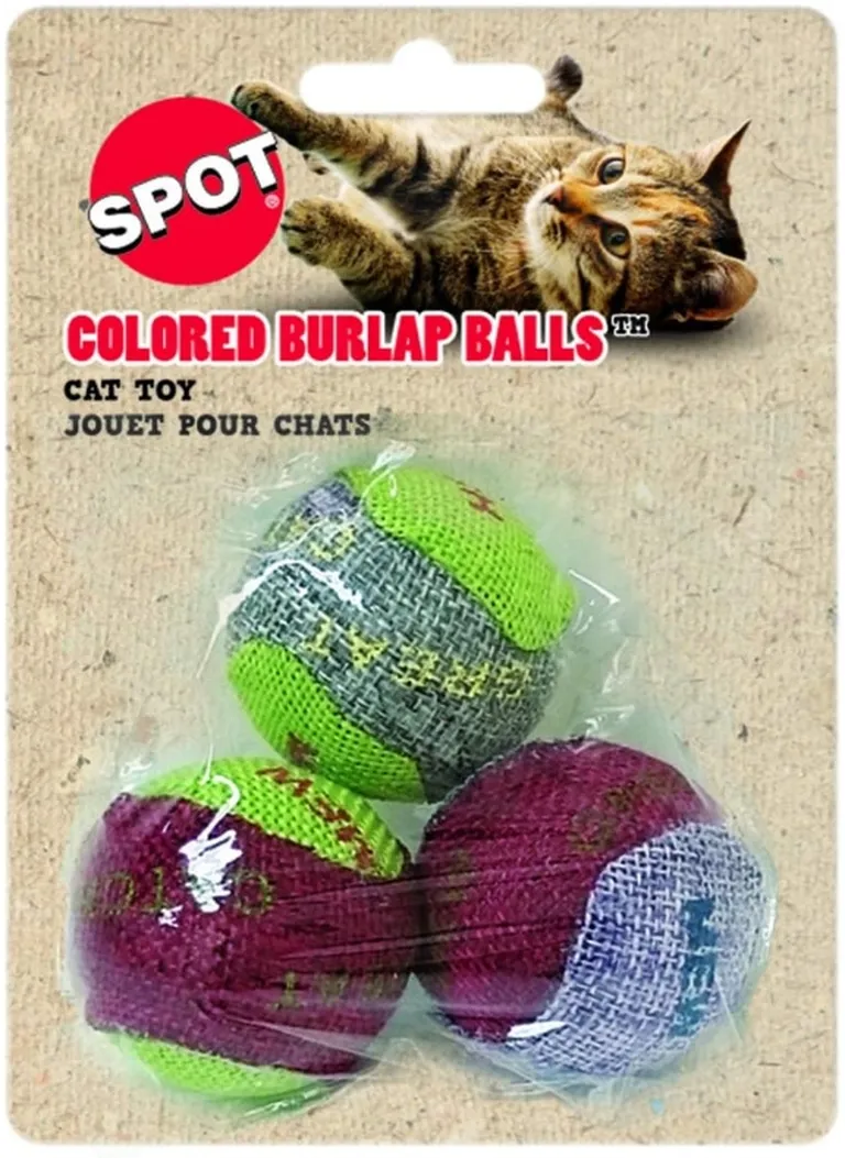 Spot Burlap Balls Cat Toys Assorted Colors Photo 1