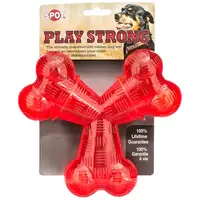 Photo of Spot Play Strong Rubber Trident Dog Toy - Red