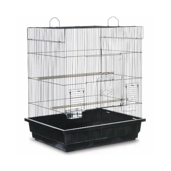 Square Roof Parakeet Cage - White Photo 1