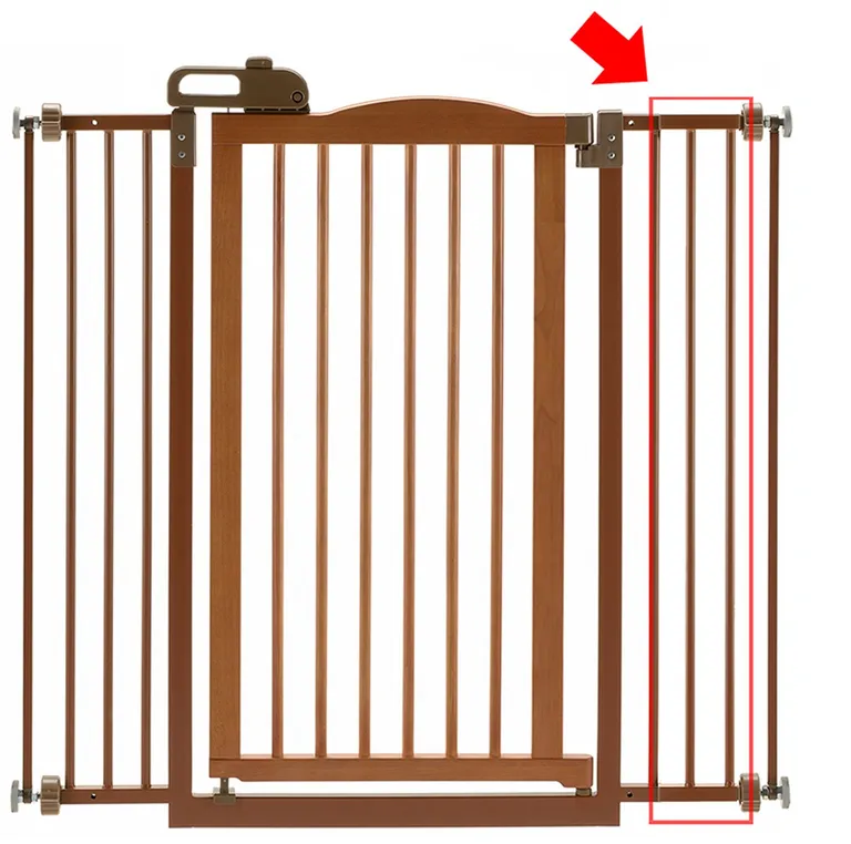 Tall One-Touch Gate II Extension in Brown Photo 1