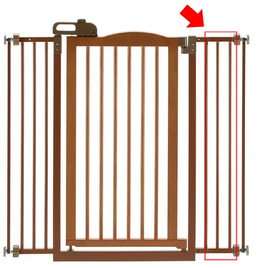 Tall One-Touch Gate II Extension in Brown Photo 1