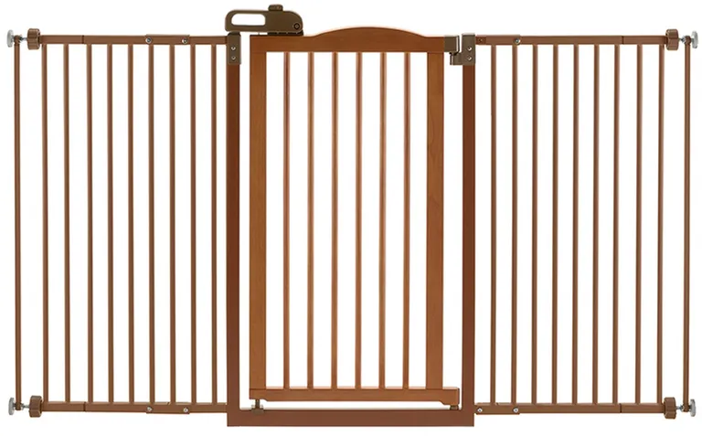 Tall One-Touch Gate II Wide in Brown Photo 1