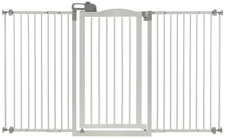 Tall One-Touch Gate II Wide in White Photo 2