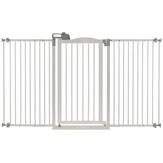 Tall One-Touch Gate II Wide in White Photo 2