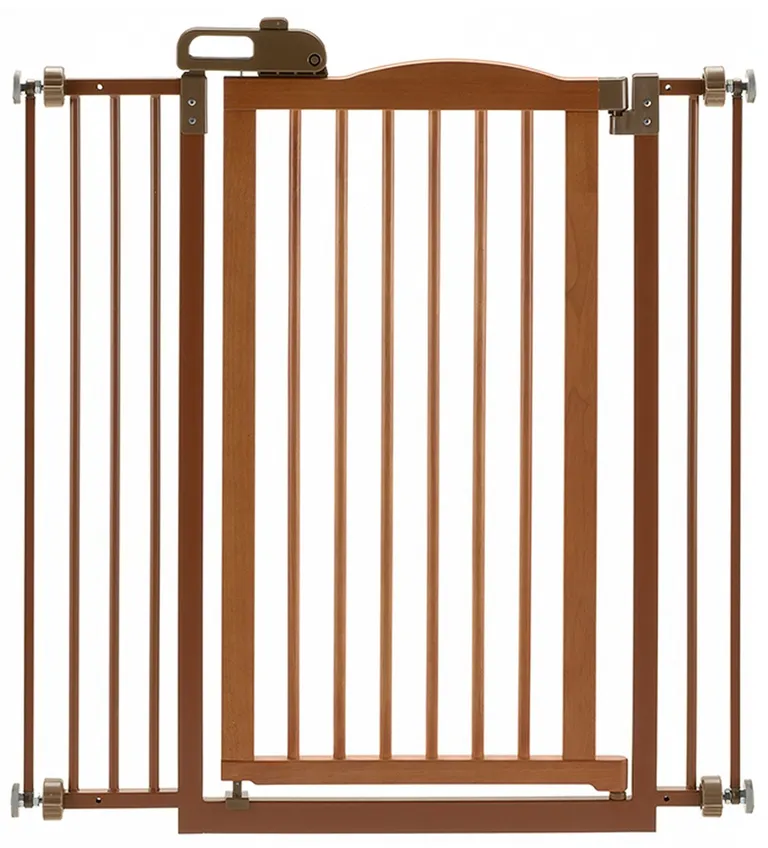 Tall One-Touch Gate II in Brown Photo 2