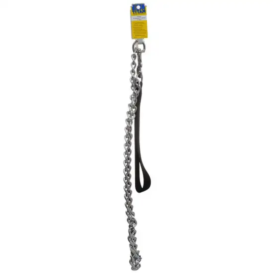 Titan Chain Lead with Nylon Handle - Black Photo 1