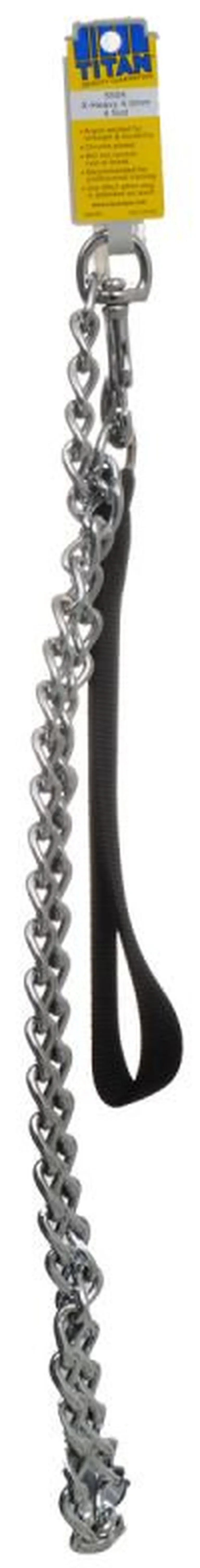 Titan Chain Lead with Nylon Handle - Black Photo 1