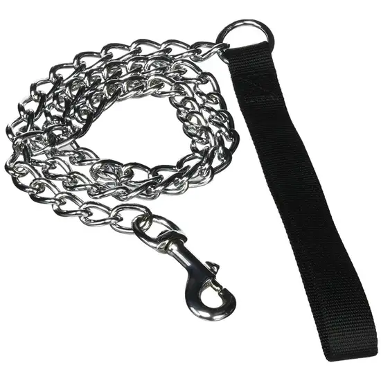 Titan Chain Lead with Nylon Handle - Black Photo 2