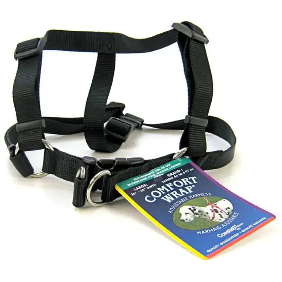 Tuff Collar Comfort Wrap Nylon Adjustable Harness - Black Photo 1
