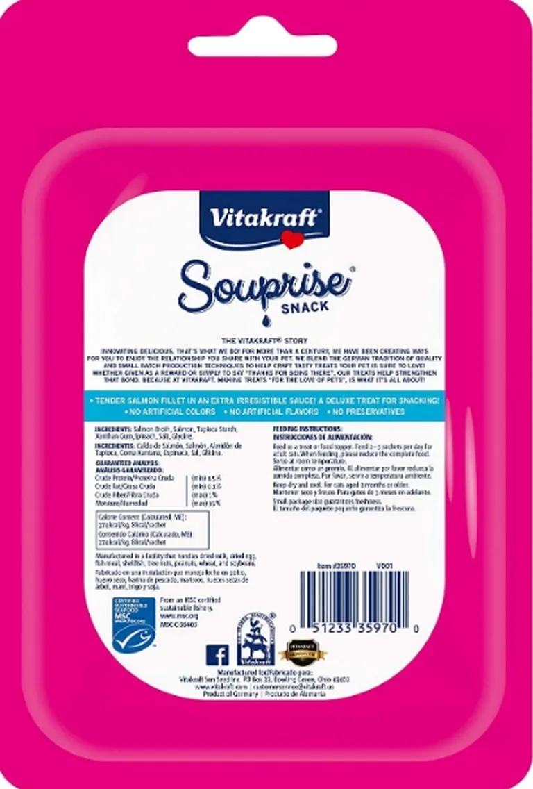 VitaKraft Salmon Souprise Lickable Cat Snack Photo 1