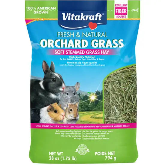 Vitakraft Fresh & Natural Orchard Grass - Soft Stemmed Grass Hay Photo 1