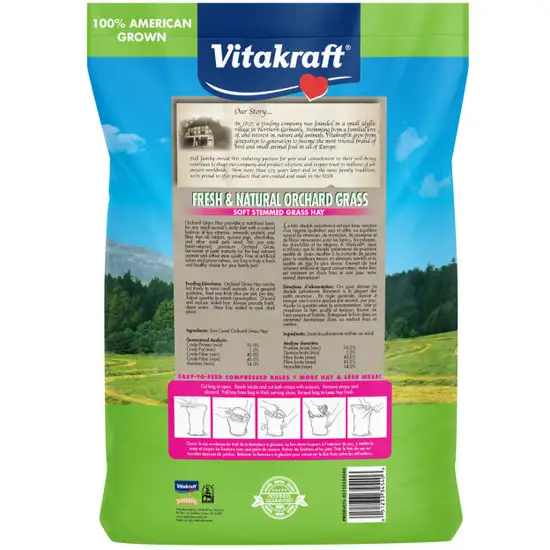 Vitakraft Fresh & Natural Orchard Grass - Soft Stemmed Grass Hay Photo 2