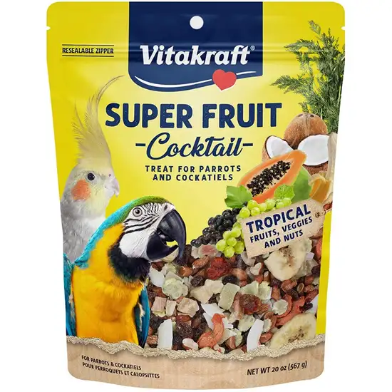 Vitakraft Super Fruit Cocktail Treat for All Parrots & Cockatiels Photo 1