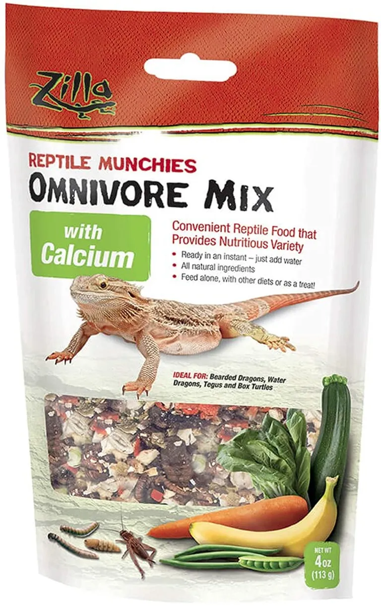 Zilla Reptile Munchies - Omnivore Mix with Calcium Photo 1