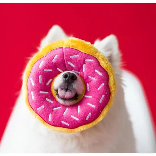 ZippyPaws Dog Donutz Toy Strawberry Sprinkle Photo 4