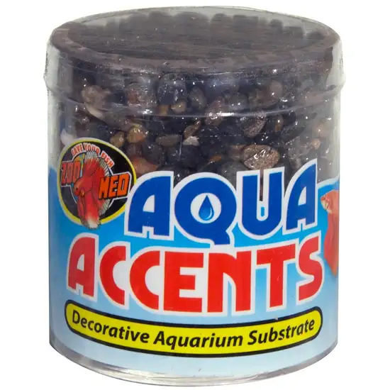 Zoo Med Aquatic Aqua Accents Aquarium Substrate - Dark River Pebbles Photo 1
