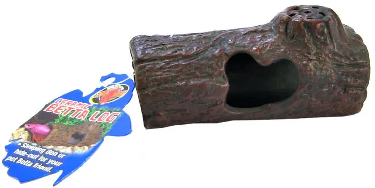 Zoo Med Aquatic Ceramic Betta Log Ornament Photo 2