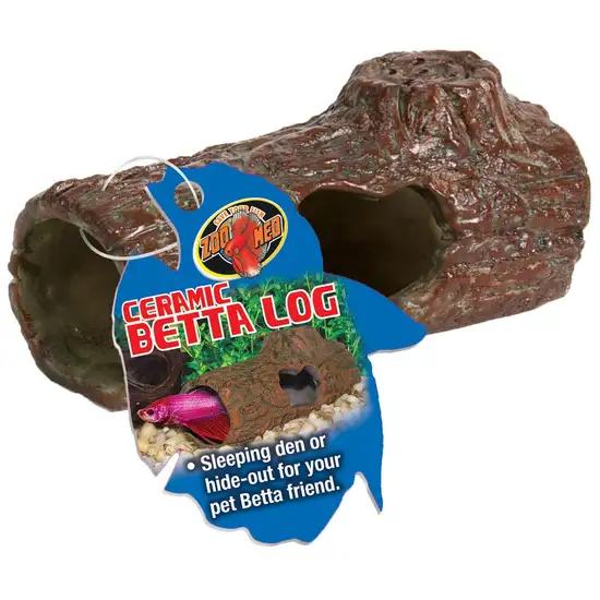 Zoo Med Aquatic Ceramic Betta Log Ornament Photo 1