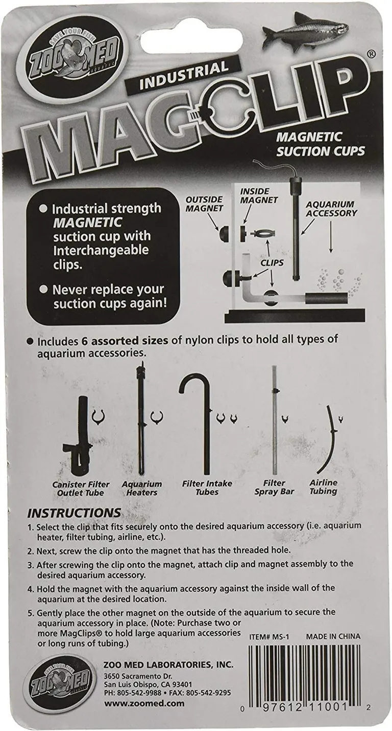 Zoo Med Aquatic MagClip Magnet Suction Cups Photo 2